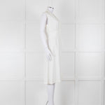 Ba & Sh Cream Buttoned Up Sleeveless Dress