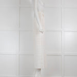 Roland Mouret White Knit Wide Leg Trouser