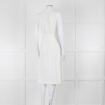 Ba & Sh Cream Buttoned Up Sleeveless Dress