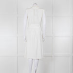 Ba & Sh Cream Buttoned Up Sleeveless Dress
