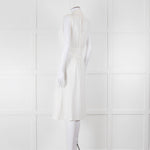 Ba & Sh Cream Buttoned Up Sleeveless Dress