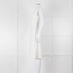 Ba & Sh Cream Buttoned Up Sleeveless Dress