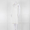 Ba & Sh Cream Buttoned Up Sleeveless Dress