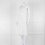 Ba & Sh Cream Buttoned Up Sleeveless Dress