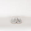 Mansur Gavriel White Lattice Leather Heeled Mules