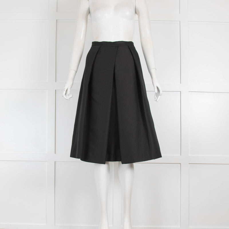 Tibi Black Structured Skirt