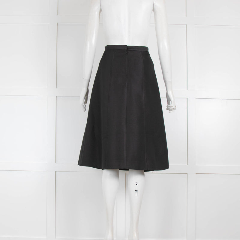 Tibi Black Structured Skirt