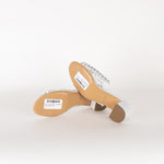 Mansur Gavriel White Lattice Leather Heeled Mules