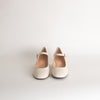 Blue Velvet Cream Leather Mary Jane Pumps