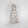 Zimmermann Silk Floral Racer Back Midi Dress