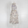 Zimmermann Silk Floral Racer Back Midi Dress