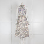 Zimmermann Silk Floral Racer Back Midi Dress