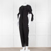 SIR Black Cotton Broderie Anglaise Jumpsuit