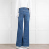 7 For All Mankind Blue Western Flared Jeans
