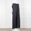 Margaret Howell Blue Wool Wide Leg Trousers