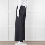 Margaret Howell Blue Wool Wide Leg Trousers
