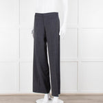 Margaret Howell Blue Wool Wide Leg Trousers