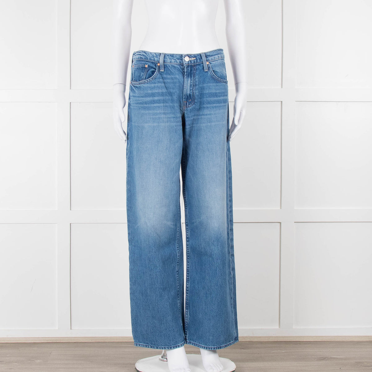 Mother Blue Denim Wide Legged Jeans