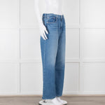 Mother Blue Denim Wide Legged Jeans
