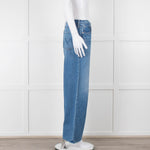Mother Blue Denim Wide Legged Jeans