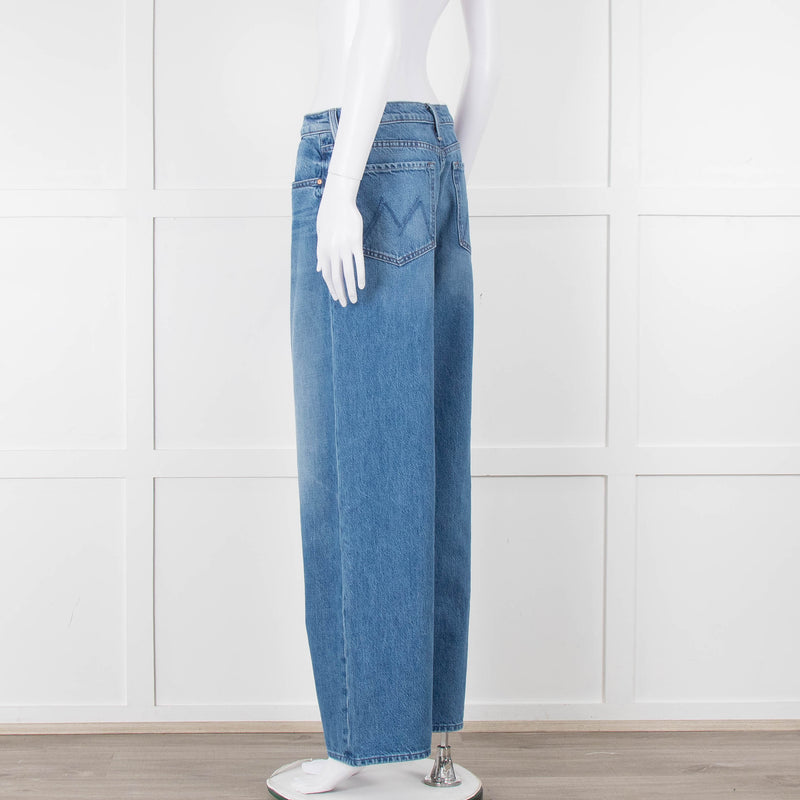 Mother Blue Denim Wide Legged Jeans