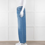Mother Blue Denim Wide Legged Jeans