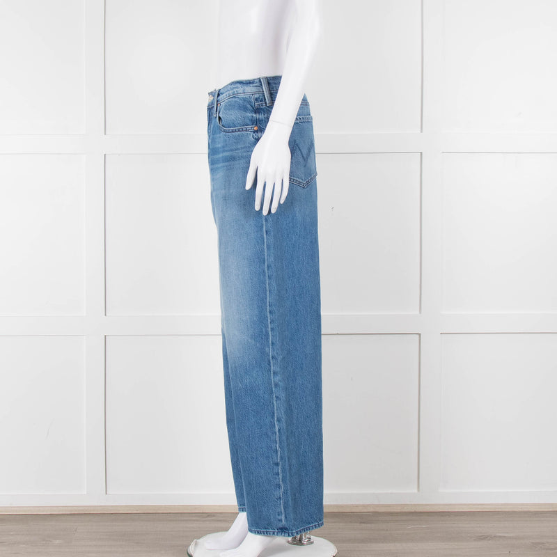 Mother Blue Denim Wide Legged Jeans