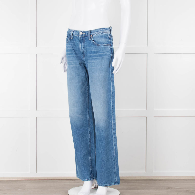 Mother Blue Denim Wide Legged Jeans