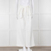 Zoe Milano Cream Belted Wide Trousers