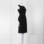 Prada Black Belted Knee Length Shift Dress