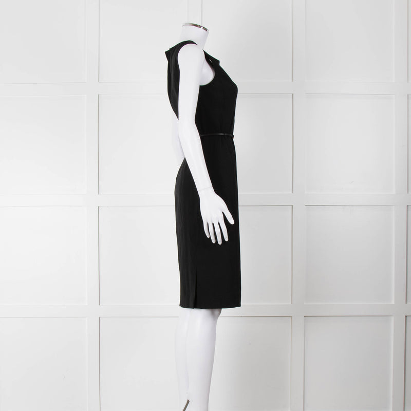 Prada Black Belted Knee Length Shift Dress