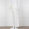 Zoe Milano Cream Belted Wide Trousers