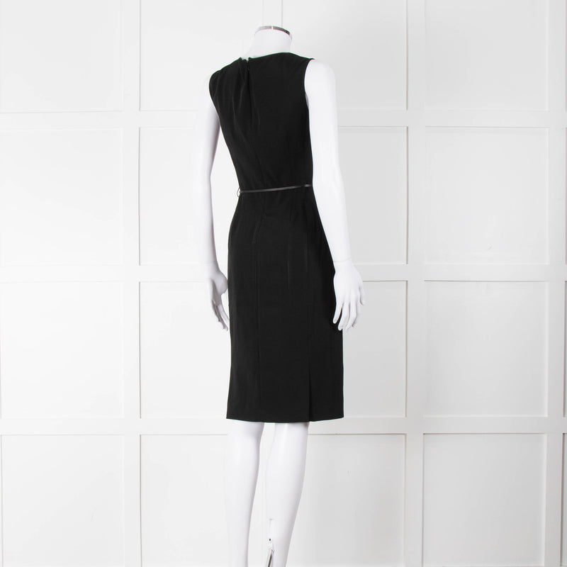 Prada Black Belted Knee Length Shift Dress