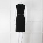Prada Black Belted Knee Length Shift Dress