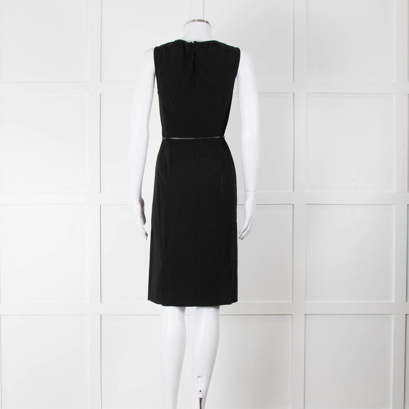 Prada Black Belted Knee Length Shift Dress