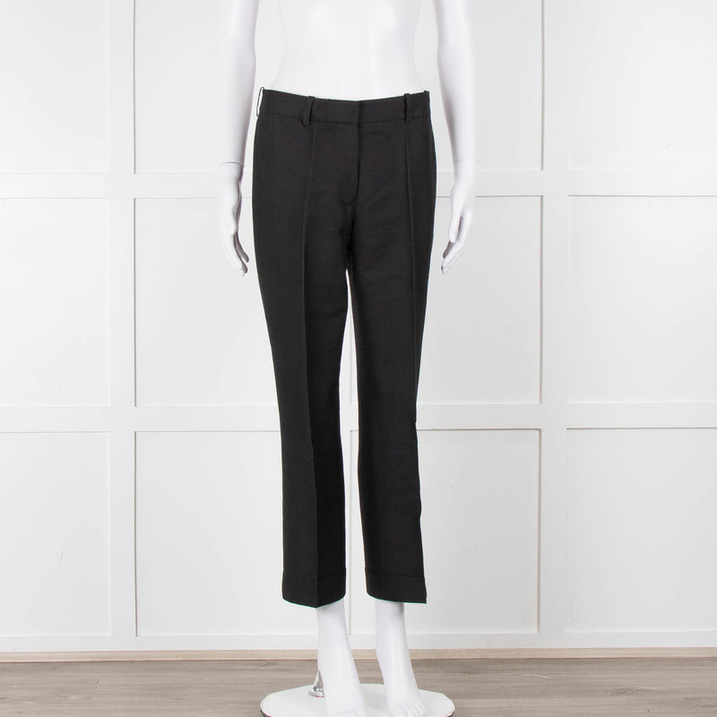 Stella McCartney Black Silk Cropped Trousers