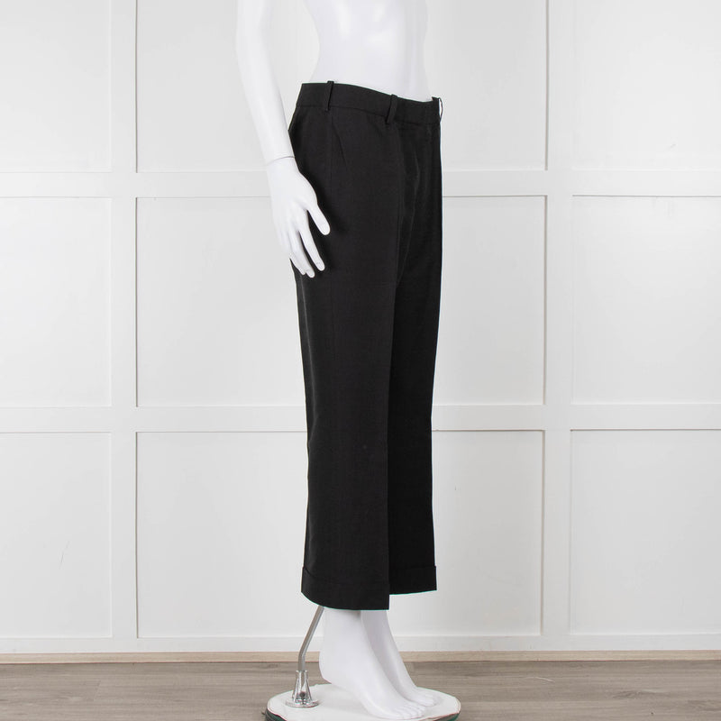 Stella McCartney Black Silk Cropped Trousers