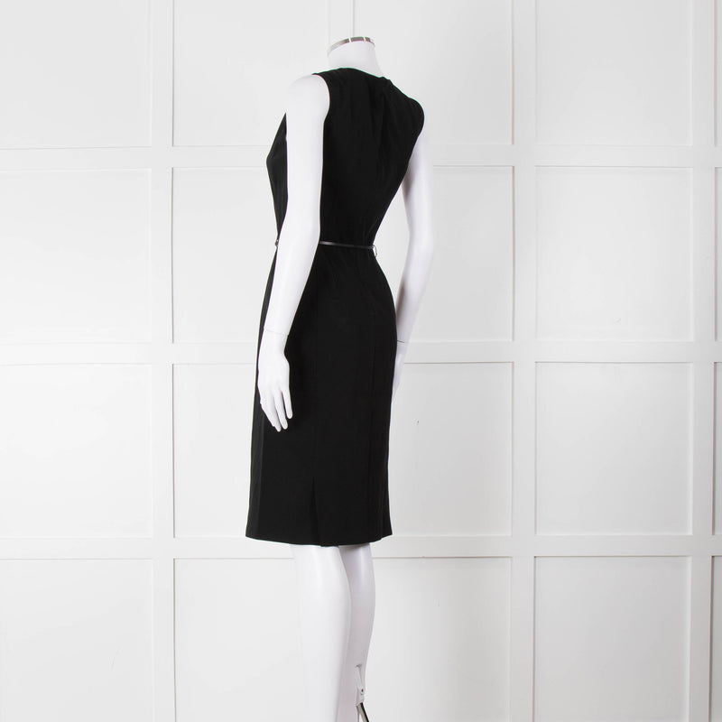 Prada Black Belted Knee Length Shift Dress