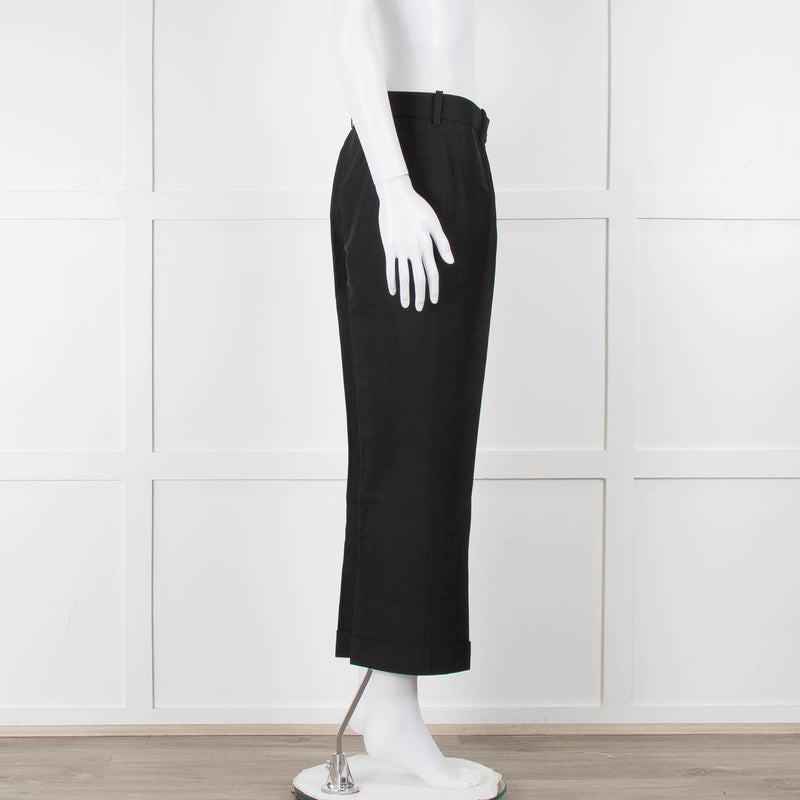 Stella McCartney Black Silk Cropped Trousers