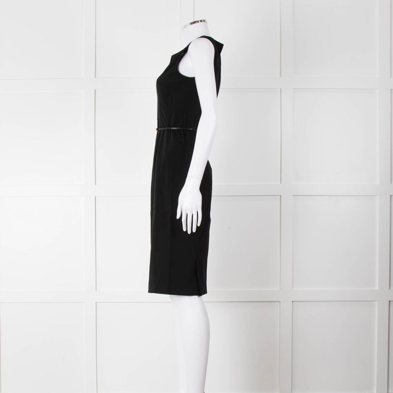 Prada Black Belted Knee Length Shift Dress