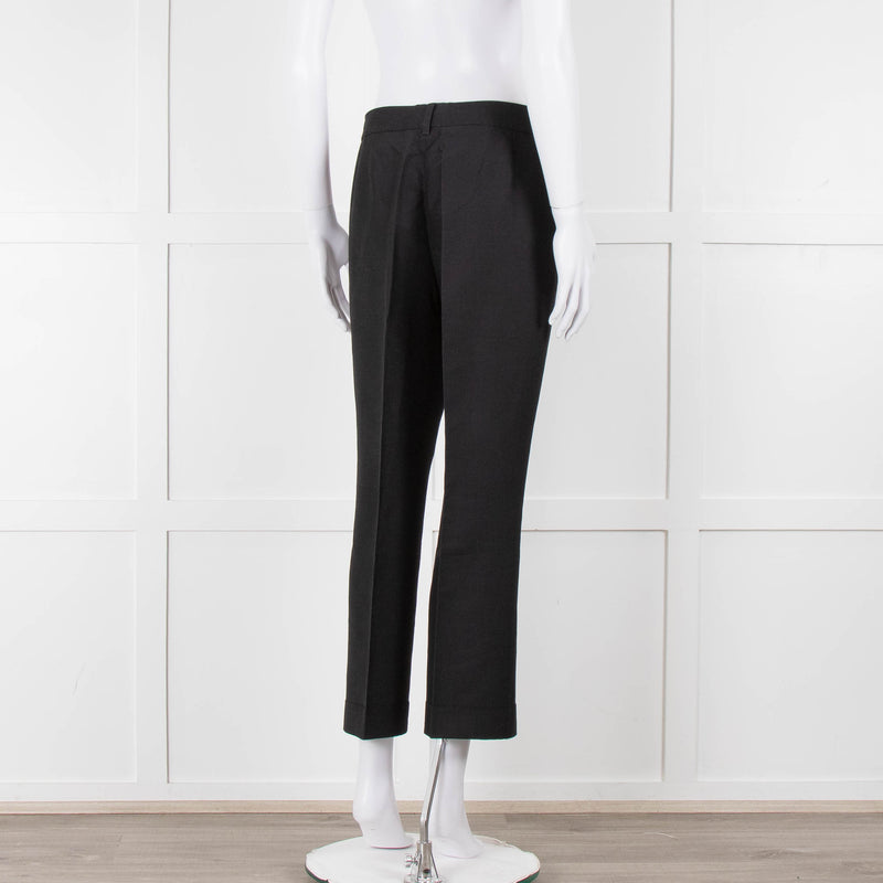 Stella McCartney Black Silk Cropped Trousers