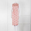 Prada Vintage Pink Cheongsam Pink Brocade Midi Dress (Early 2000s)
