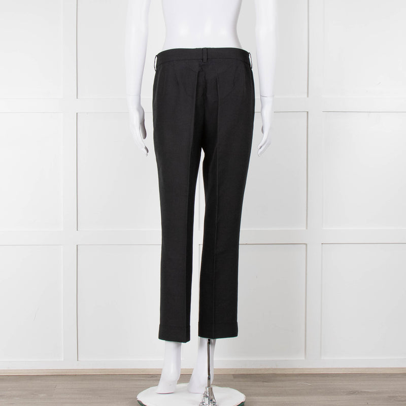 Stella McCartney Black Silk Cropped Trousers