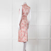 Prada Vintage Pink Cheongsam Pink Brocade Midi Dress (Early 2000s)