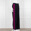 Stella McCartney Navy Blue Pink Side Stripe Silk Trousers