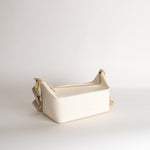 Rejina Pyo Cream Textured Leather Small Shoulder Bag