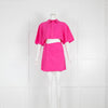 Jacquemus Fuchsia Pink Button Up Front Short Sleeve Mini Dress