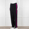 Stella McCartney Navy Blue Pink Side Stripe Silk Trousers