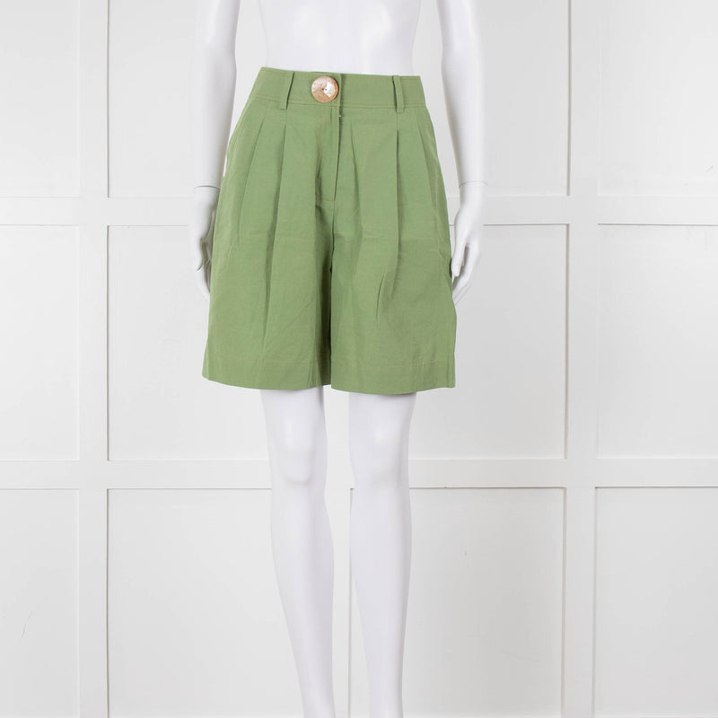 Rejina Pyo Green High Waisted Shorts
