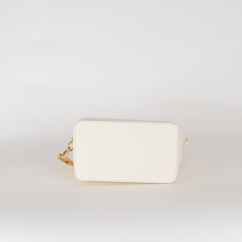 Rejina Pyo Cream Textured Leather Small Shoulder Bag